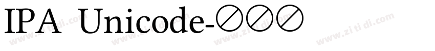 IPA Unicode字体转换